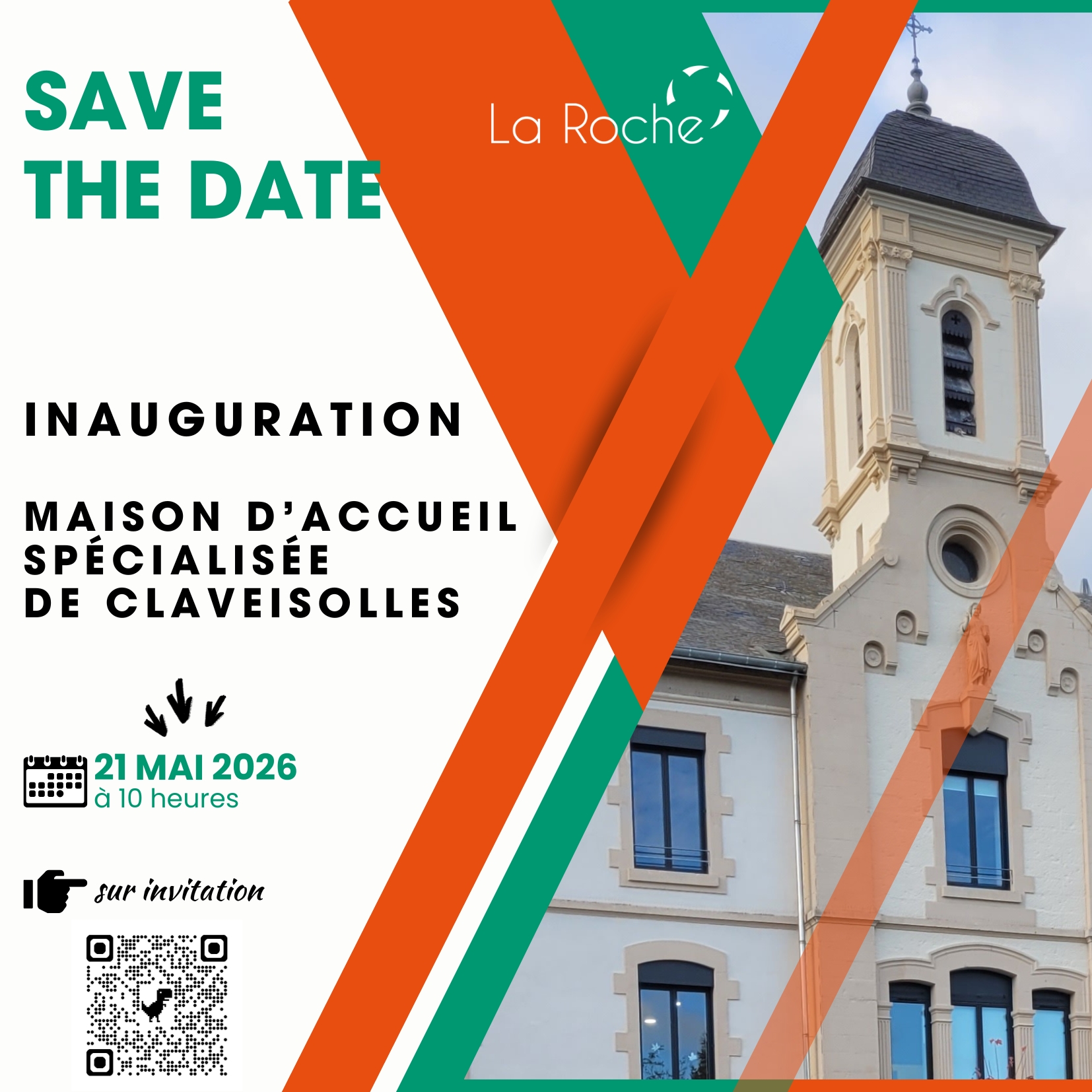 Visuel Invitation Save The Date Inauguration MAS Claveisolles - La Roche