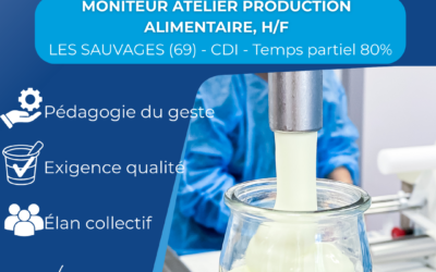Moniteur en atelier de production alimentaire, H/F, CDI, Temps-partiel