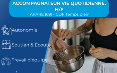 Accompagnateur Vie Quotidienne, H/F, CDI, Temps plein