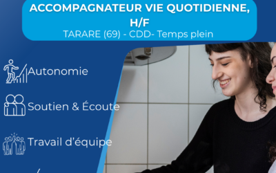 Accompagnateur Vie Quotidienne, H/F, CDD, Temps plein