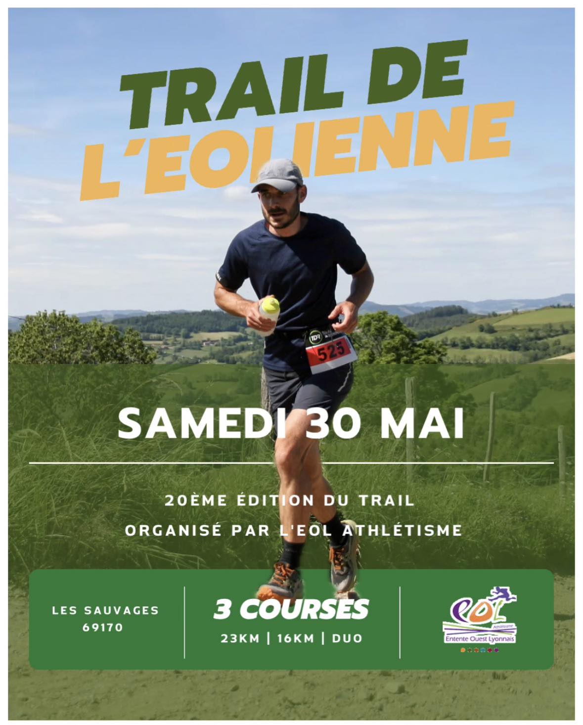 Affiche Officielle Trail de l'Éolienne 2026