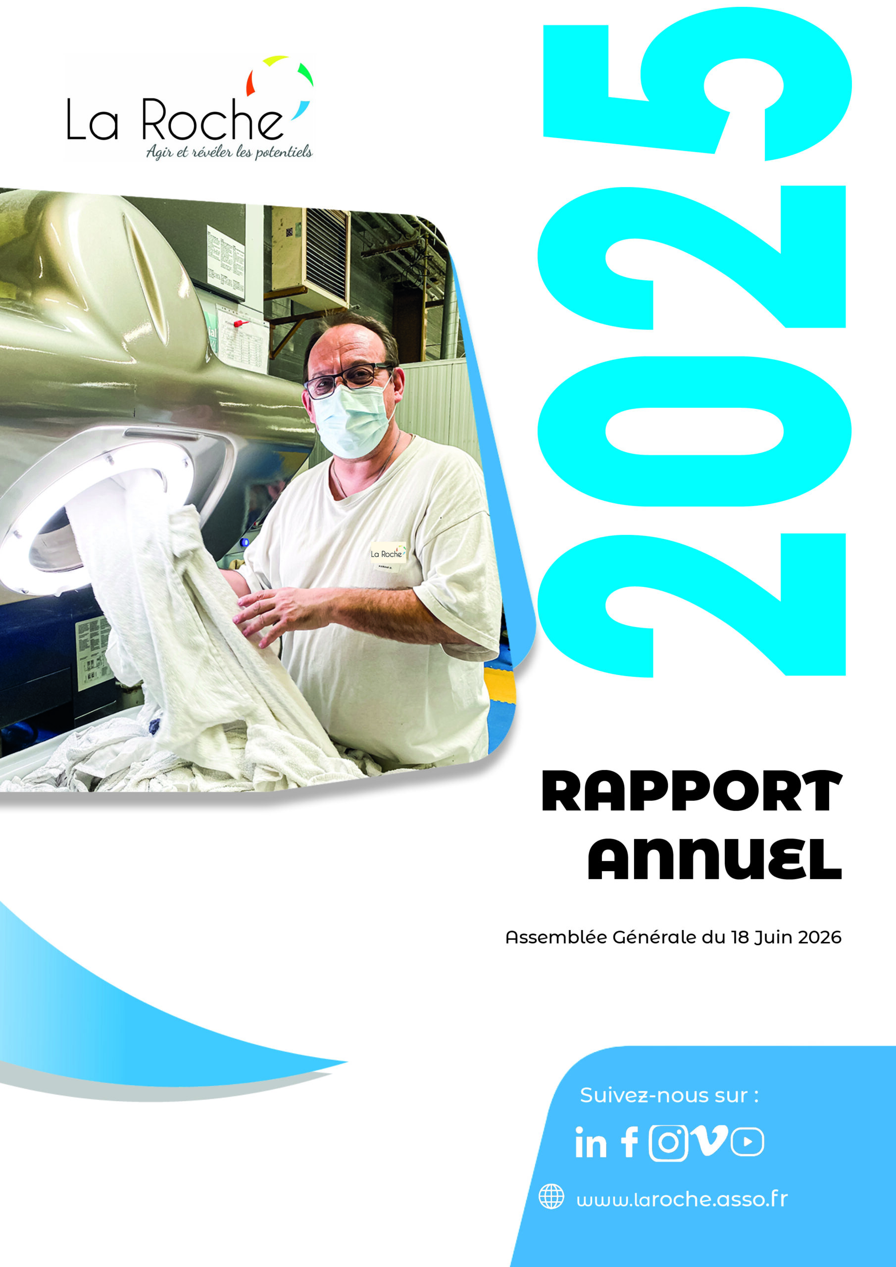 Page de garde du Rapport d'Activité 2025 - Association La Roche