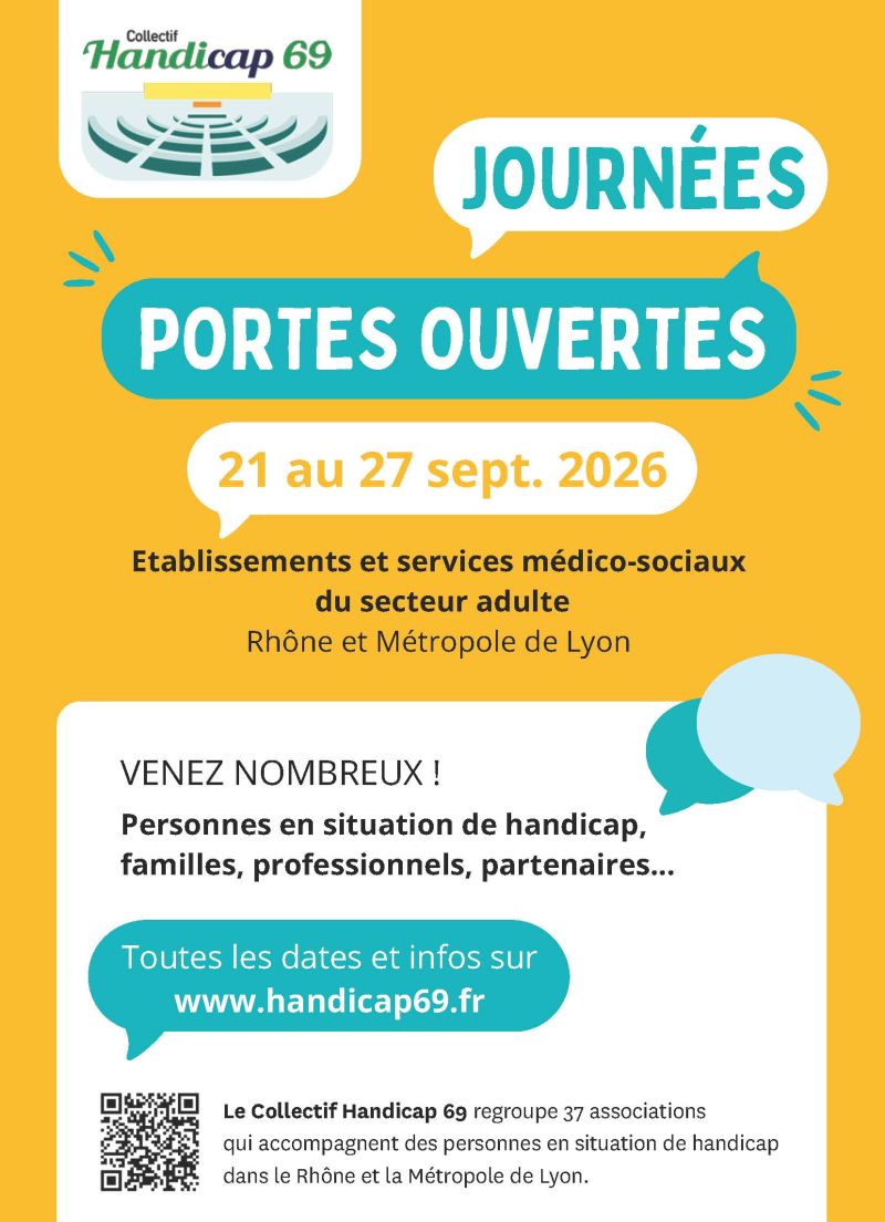 Affiche Journées Portes Ouvertes Collectif Handicap 69