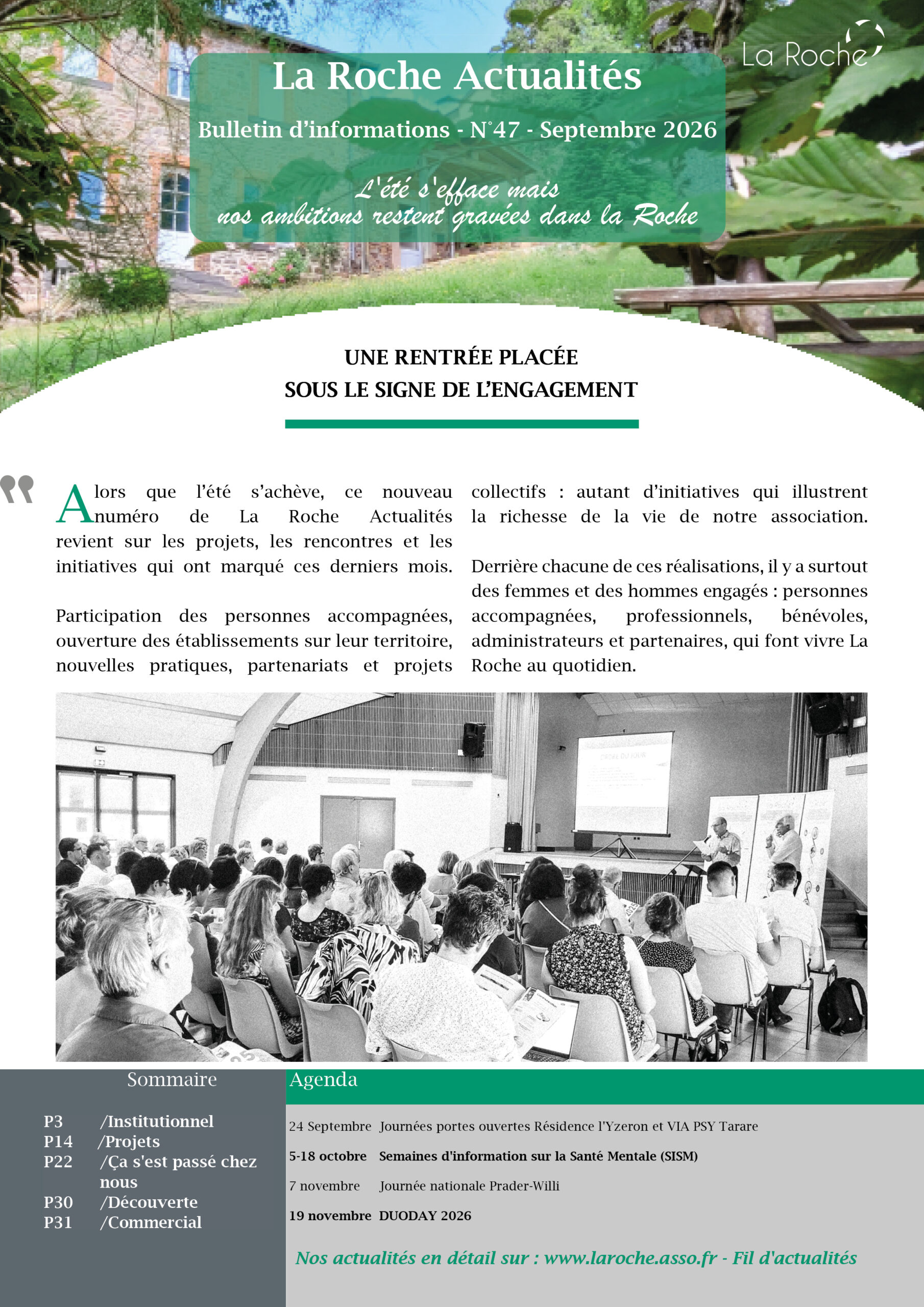 Page de garde - La Roche Actualités N°47 - Septembre 2026